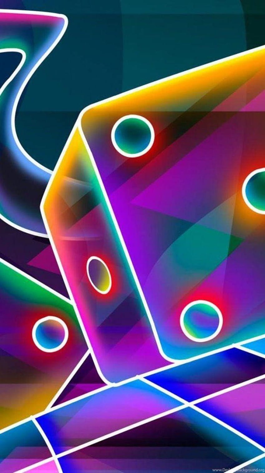750x1334 3d, Cube, Dice, Neon iPhone 6, 3d neon iphone HD phone wallpaper