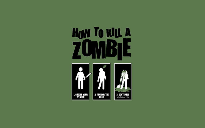 How to kill a zombie text overlay, anime, zombies, anime zombie HD wallpaper