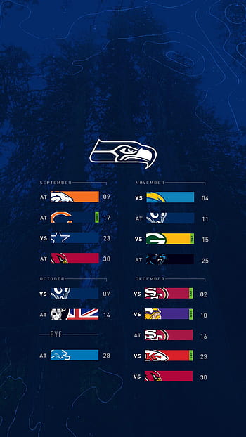 2019 Seattle Seahawks Schedule: Downloadable Wallpaper