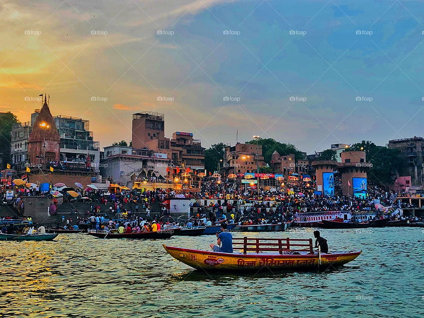 Ganga Aarti แม่น้ำคงคา พาราณสี แม่น้ำคงคา วอลล์เปเปอร์ HD