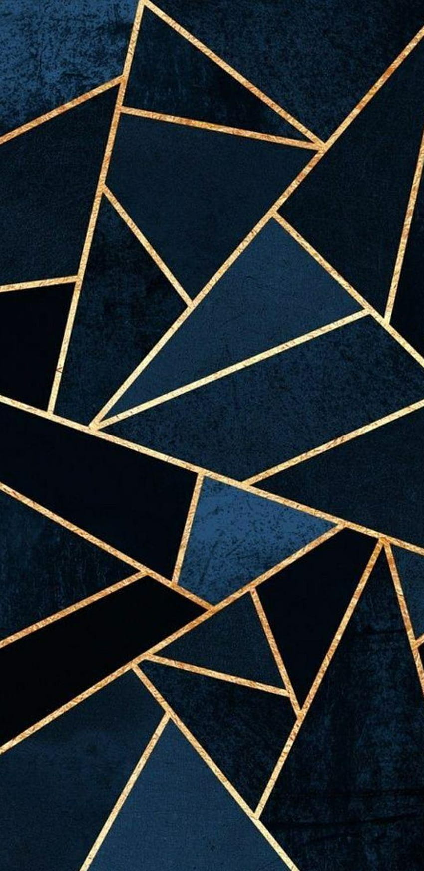 2019년 네이비 블루와 골드 기하학적 패턴, 다크 블루와 골드 미학 HD 전화 배경 화면