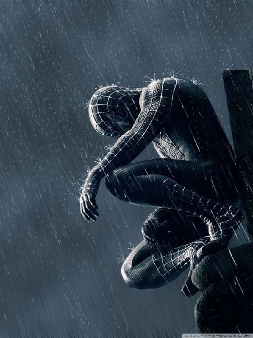 Traje negro Spiderman Sam Raimi fondo de pantalla del teléfono