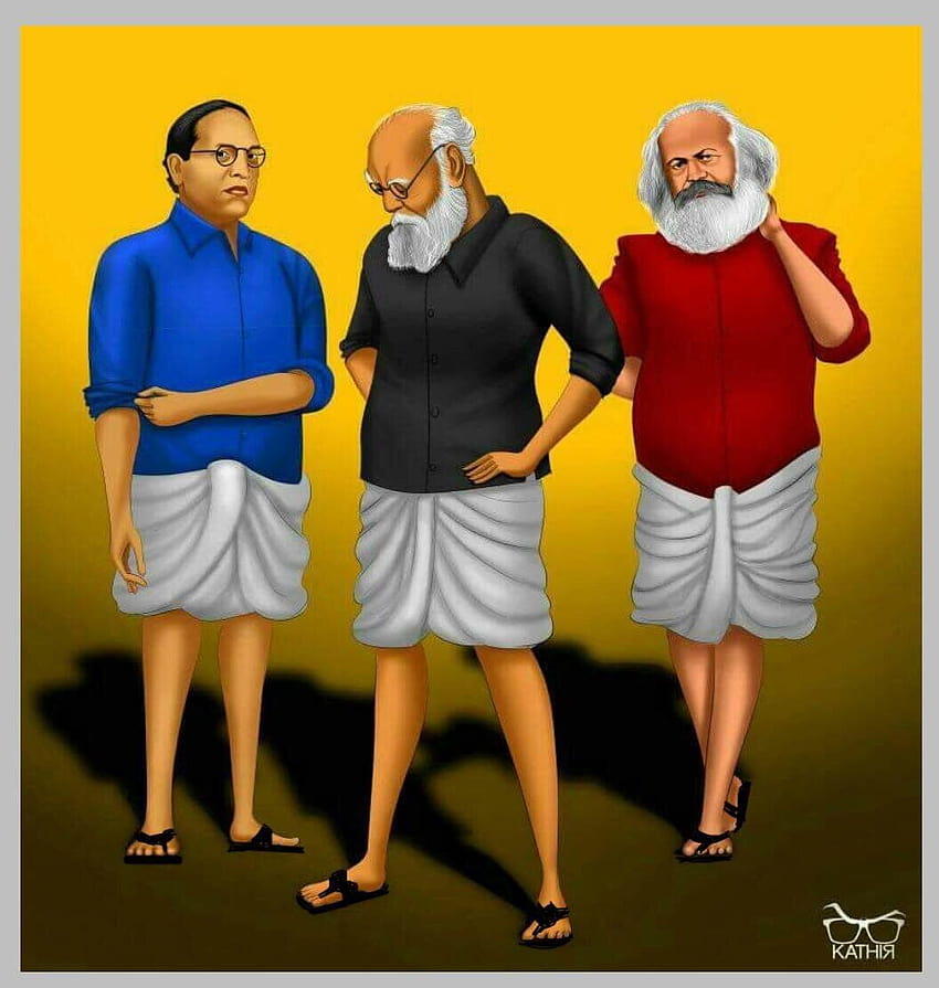 Ambedkar, Periyar und Karl Marx HD-Handy-Hintergrundbild