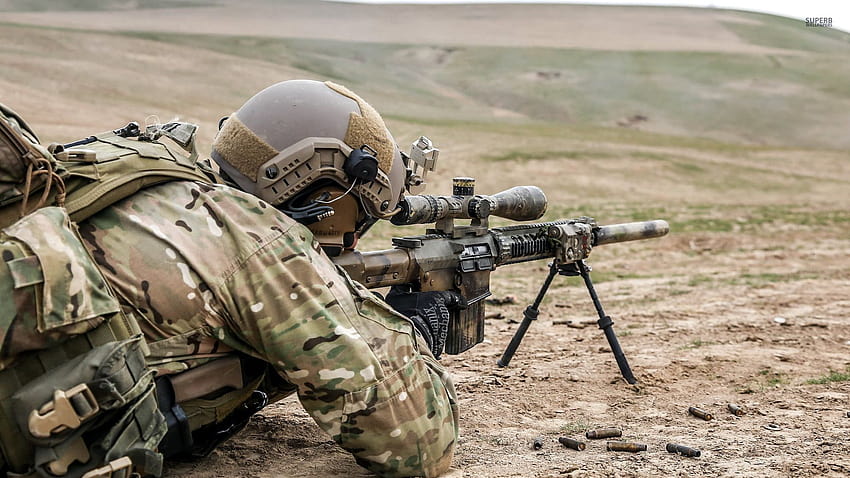Francotirador de las fuerzas especiales del ejército de EE. UU., soldados de operaciones especiales fondo de pantalla