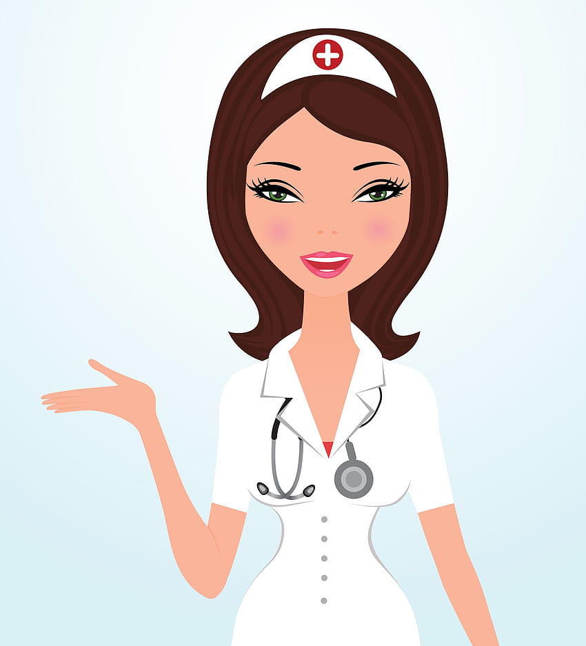 Enfermagem e gráficos, desenhos animados de mulheres médicas Papel de parede de celular HD