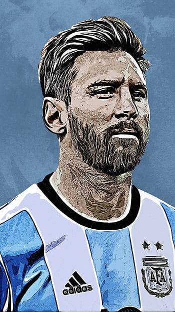 Lionel Messi, Drawing by Mona Dia | Artmajeur
