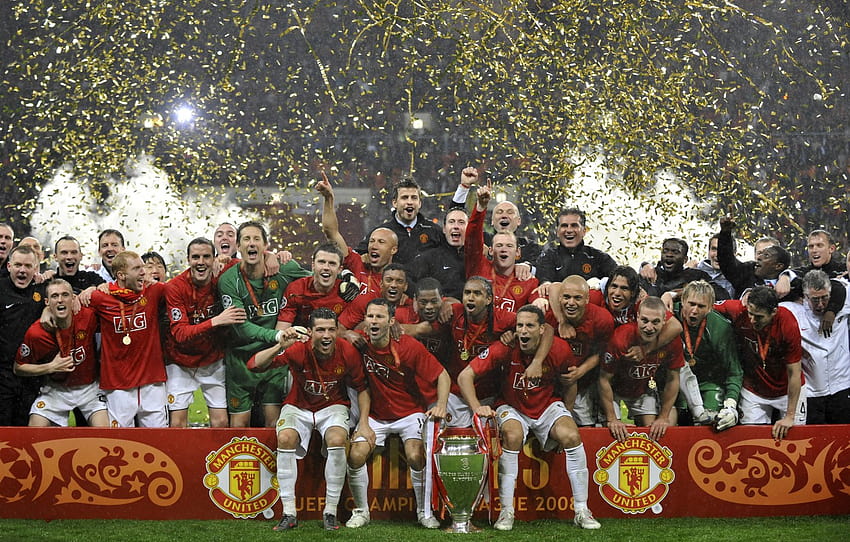 Manchester United, old trafford, diavolo rosso, campioni della lega, sezione sport, manchester united champions league Sfondo HD