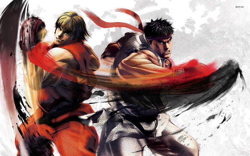 Sokak Dövüşçüsü Ryu ve Ken HD duvar kağıdı