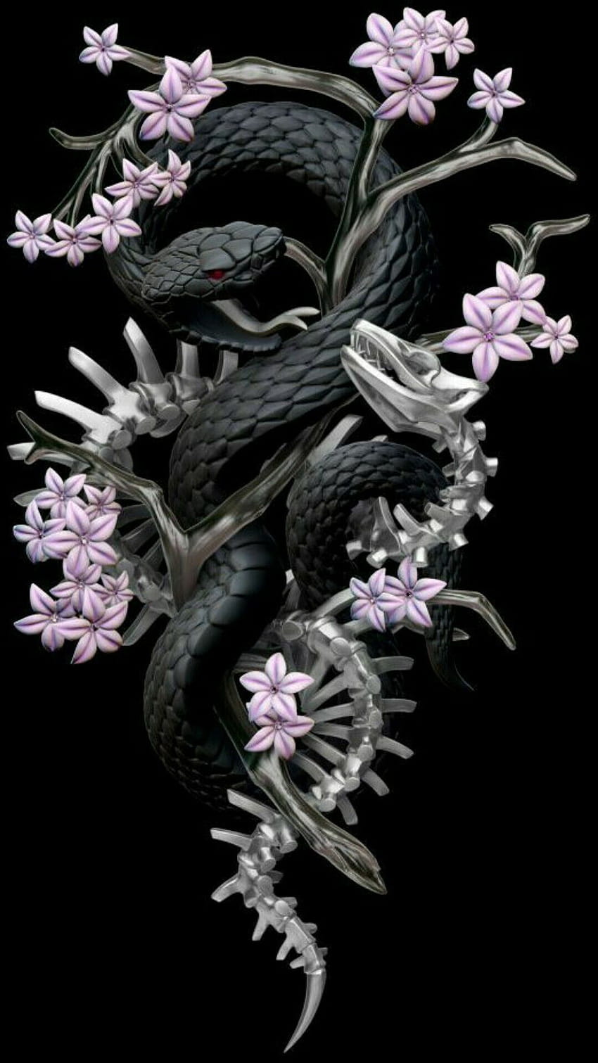 日本のヘビ、スネークアート HD電話の壁紙