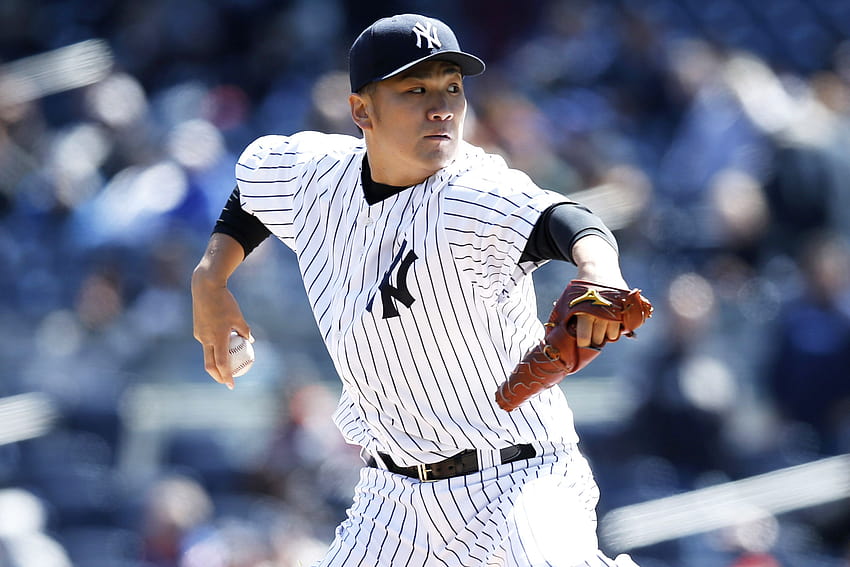 Download Masahiro Tanaka Wearing Black Jersey Wallpaper