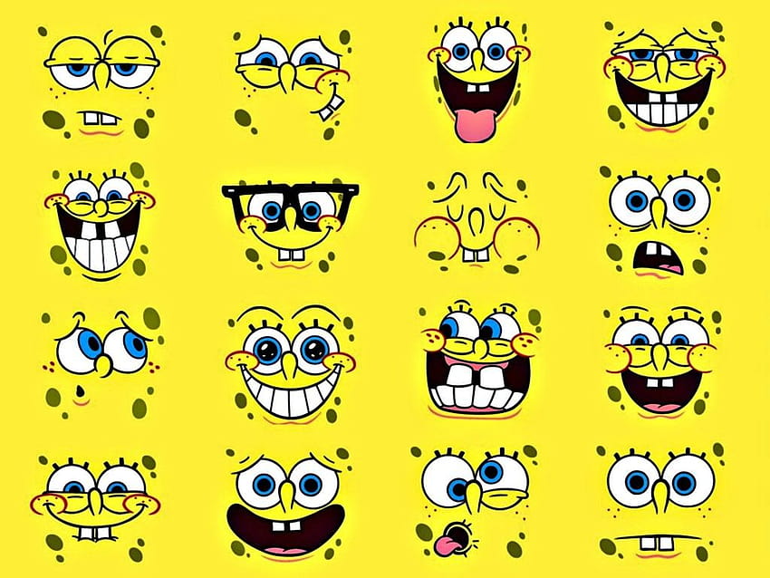 ใบหน้า Spongebob Squarepants อะนิเมะใบหน้า Spongebob วอลล์เปเปอร์ HD