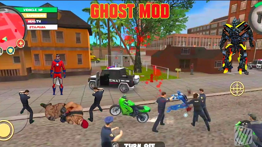 Rope Hero Vice Town Amazing Ghost Mod HD-Hintergrundbild