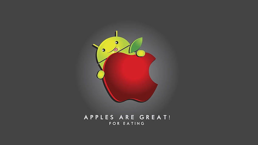 : Android vs Apple, logo Android vs Apple Tapeta HD