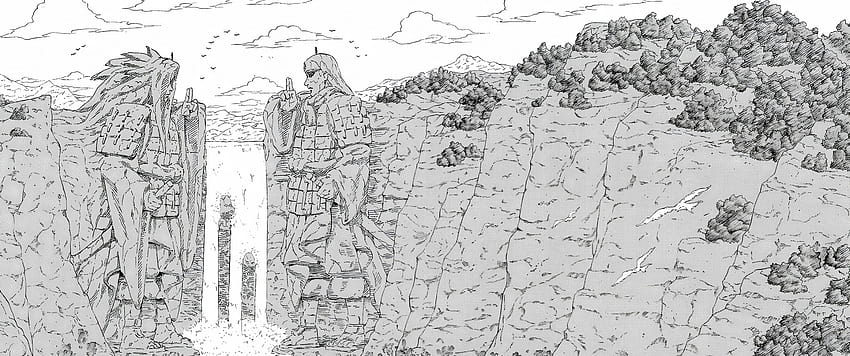 Valle del Fin Naruto, panel de manga fondo de pantalla
