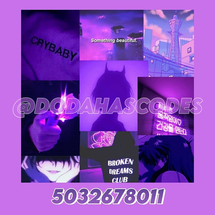 BROOKLYN DE LA TORRE on bloxburg decals, roblox purple HD phone wallpaper