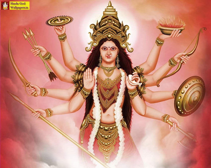 Einzigartige er der Durga-Göttin, Gott, Gott, 3D-Gott der hinduistischen Durga Maa HD-Hintergrundbild