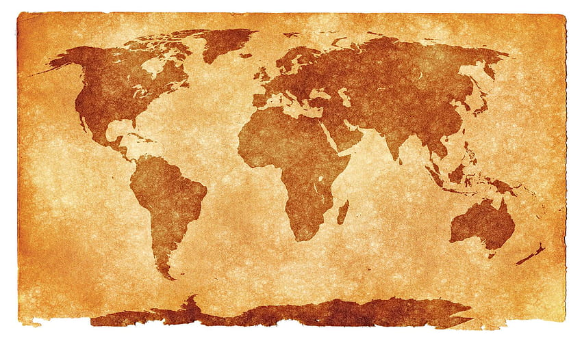 世界グランジ マップ、セピア テクスチャ背景 高画質の壁紙