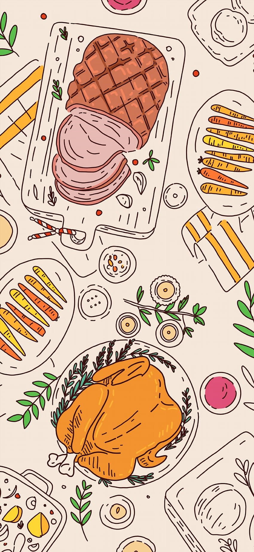 Illustration, food drawing HD phone wallpaper