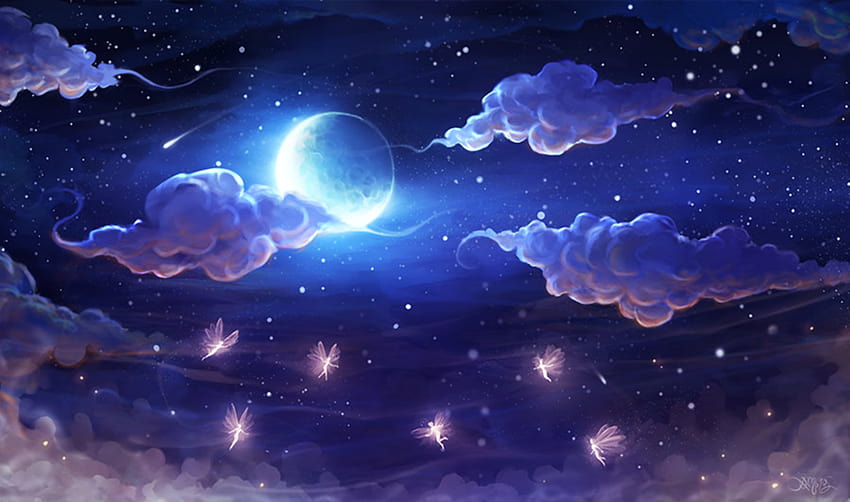 Magical Night Sky, notte Sfondo HD