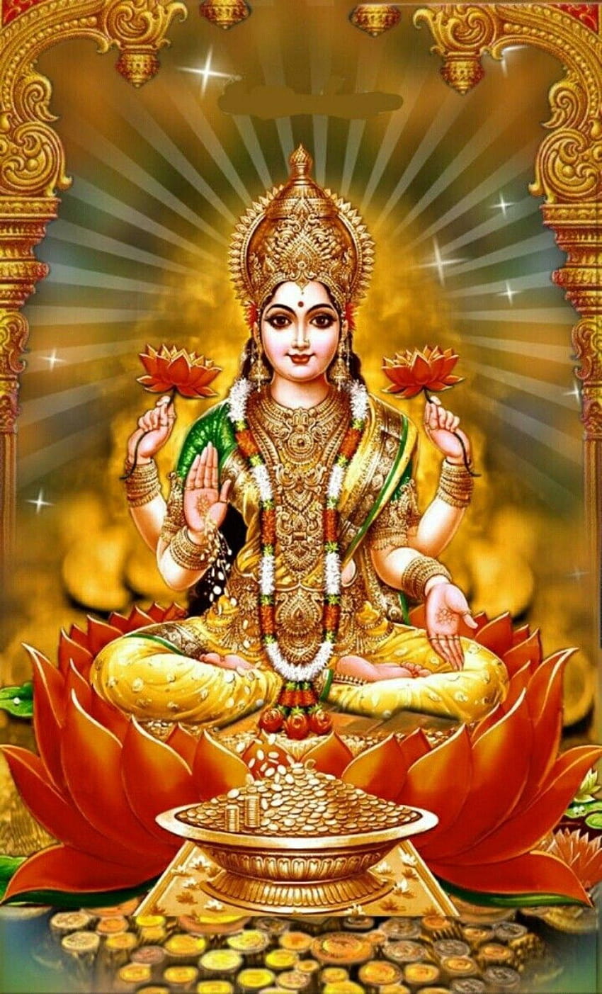 dea ashta lakshmi, lakshmi devi, statua di lakshmi. Sfondo del telefono HD