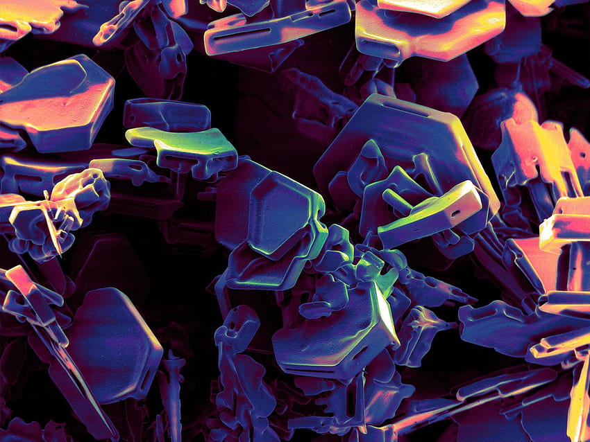 Electron Microscope of snowflakes [2560x1920] : HD wallpaper