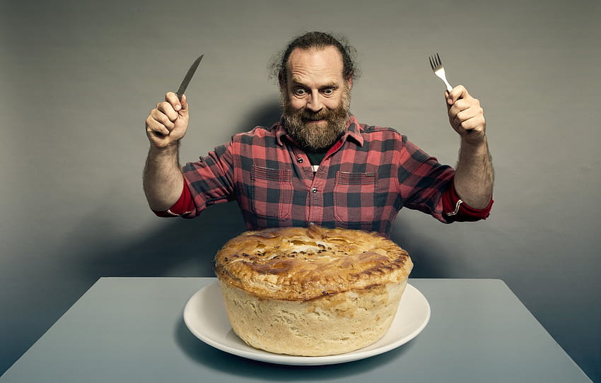 background, people, pie , section мужчины, meat pie HD wallpaper