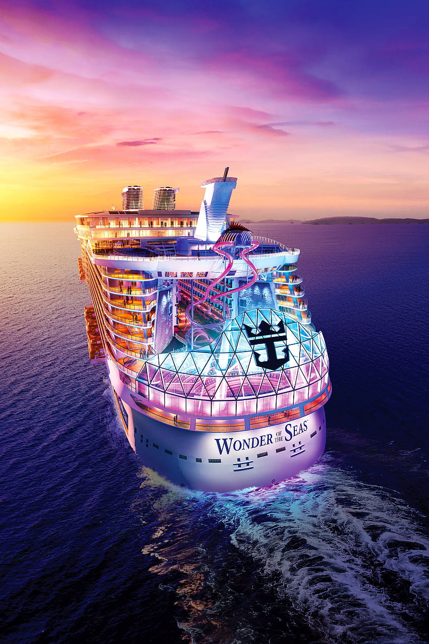 Wonder of the Seas, телефон на круизен кораб HD тапет за телефон