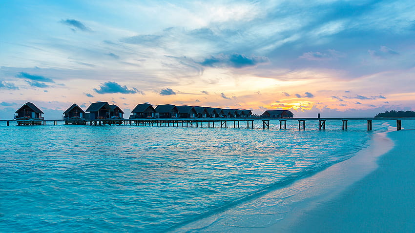 Malediwy Resort [1920x1080] : Tapeta HD