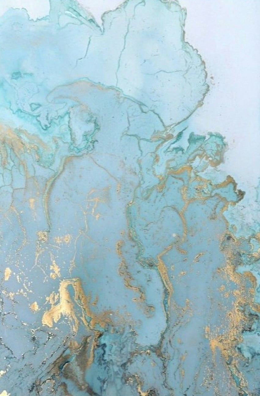 Blue and Gold Marble on ... .dog, resin HD phone wallpaper