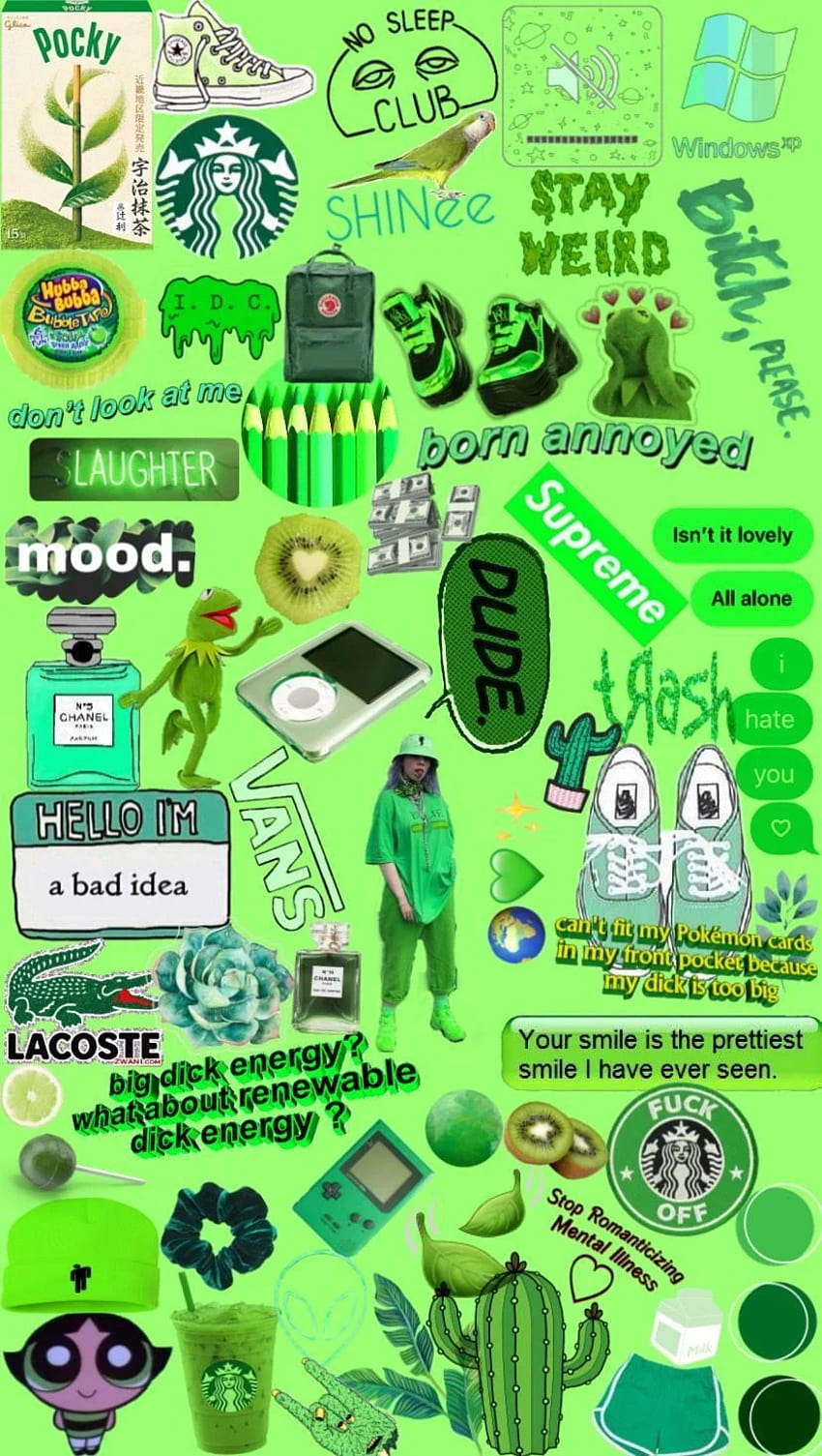 Neon Green Aesthetic, aesthetic lime green HD phone wallpaper