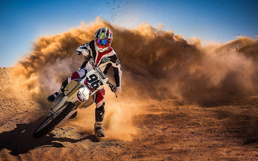 Motocross Biker Mud Racing HD wallpaper