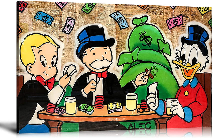 Newartprint ALEC Monopoly Dipinti ad olio stampati Home Wall Decor Arte su tela Carte da gioco 24x36inch Senza cornice: Amazon.it: generico, alec monopoly computer Sfondo HD