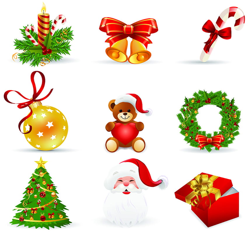 Christmas Icons , Clip Art, Clip Art on Clipart Library HD wallpaper