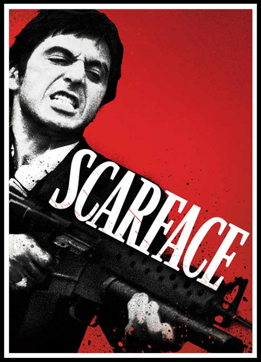 Al Pacino Scarface Filmposter Weiß/Gelb Kraftpapier Bar Cafe Dekoration 42x30cm Scarface Poster HD-Handy-Hintergrundbild