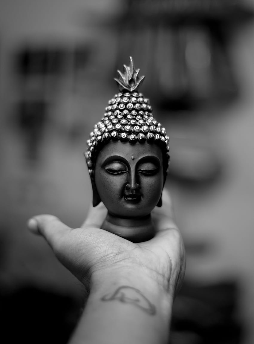 Stock of 50mm, black and white, buddha, black buddha HD phone wallpaper |  Pxfuel