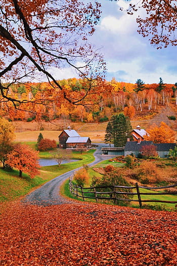 The world famous Sleepy Hollow farm near Woodstock, Vermont. Shot ...