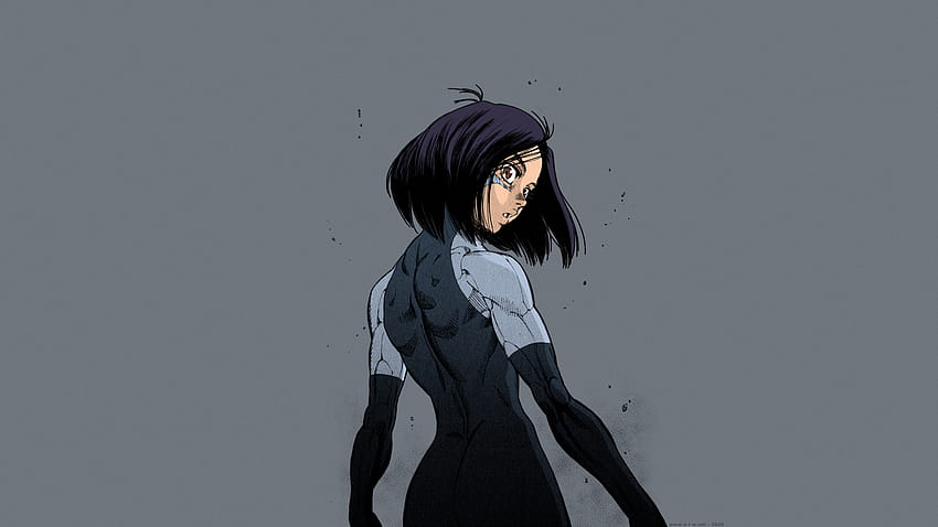 배틀 엔젤 알리타 알리타 배틀 엔젤 GUNNM Gally Alita Short Hair Dark Hair Cyborg Anime Manga Anim HD 월페이퍼