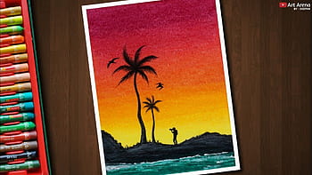 Beautiful scenery drawing with oil pastels step by step – Artofit-saigonsouth.com.vn
