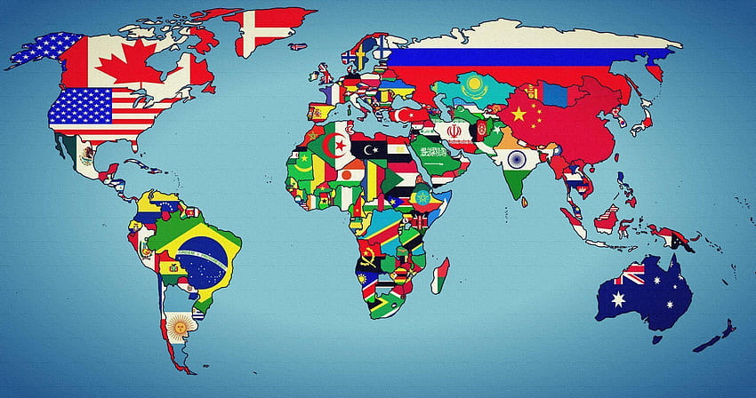карта на света земни държави географска карта HD тапет