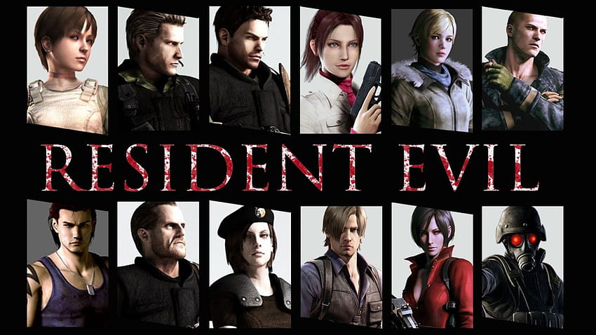 Video games Resident Evil Claire Redfield Jill Valentine characters Chris Redfield Ada Wong Rebecca Chambers Albert Wesker panels Barry Burton Leon S_ Kennedy hunk game, leon kennedy and claire redfield HD wallpaper