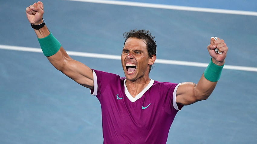 Welche Fußballmannschaft unterstützt Rafa Nadal? Treue des Tennisstars mit 21 Grand-Slam-Titeln erklärt, Nadal 2022 HD-Hintergrundbild