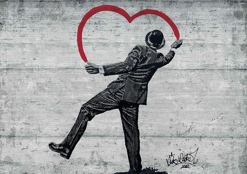 Banksy Graffiti Béton Mur Papier Peint Murale, street art banksy Fond d'écran HD