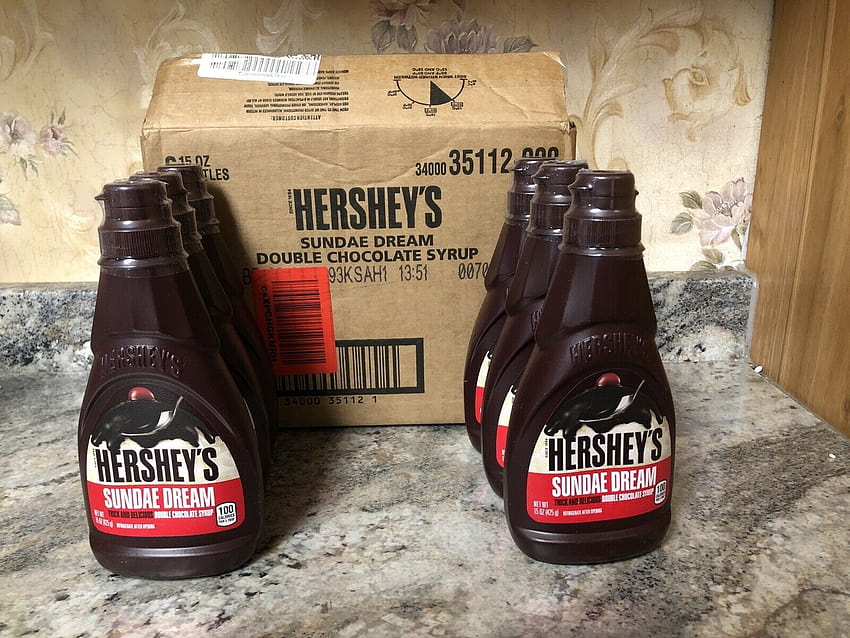 New Hershey's Sundae Dream Double Chocolate Syrup Set Of 6 15oz Bottles for sale online HD wallpaper
