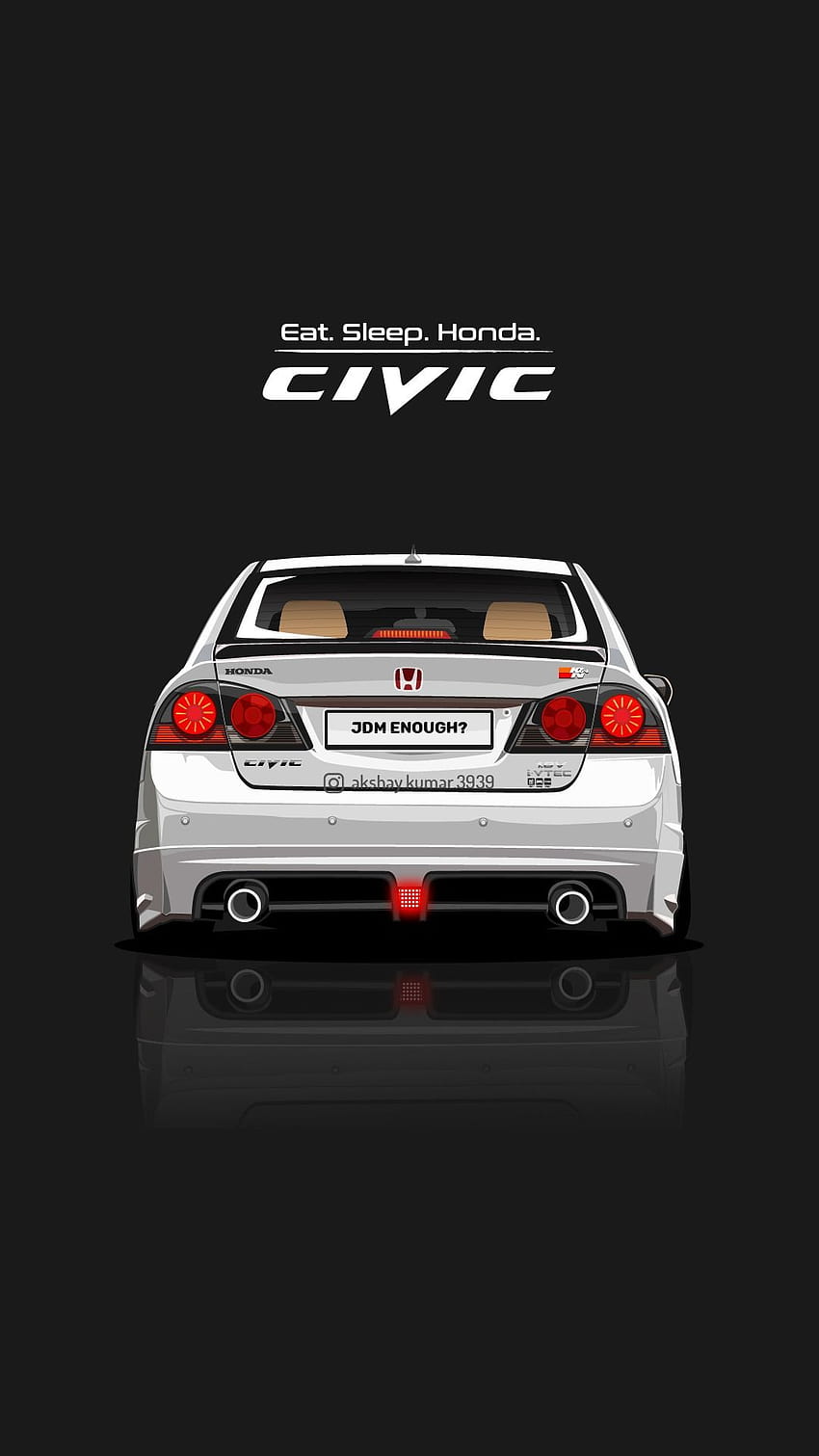 Essen Sie Schlaf Honda Civic, Honda Civic wiedergeboren HD-Handy-Hintergrundbild