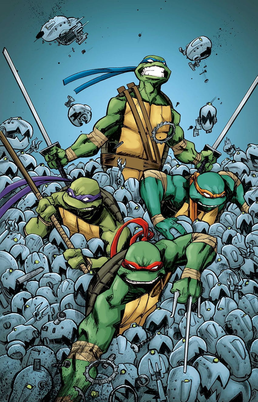 ✅ [4 Teenage Mutant Ninja Turtles-Comicbuch, Comic-Android HD-Handy-Hintergrundbild