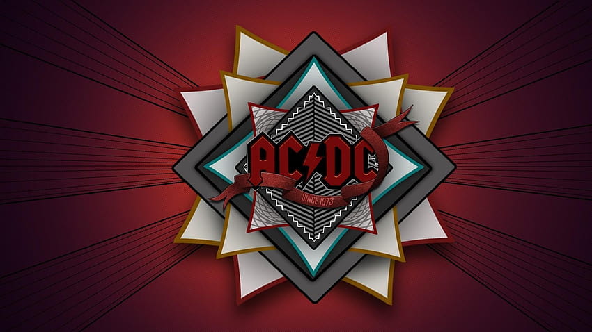 Ac/dc rock band digital art hard logos, the rock logo HD wallpaper