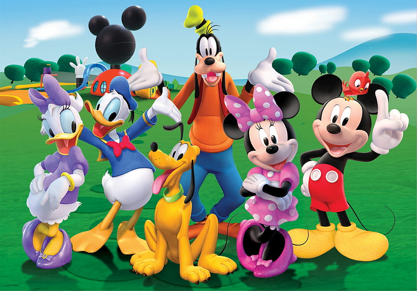 5823 puzzle mickey mouse club house 100 piezas 1920x1080, disney house of mouse HD wallpaper