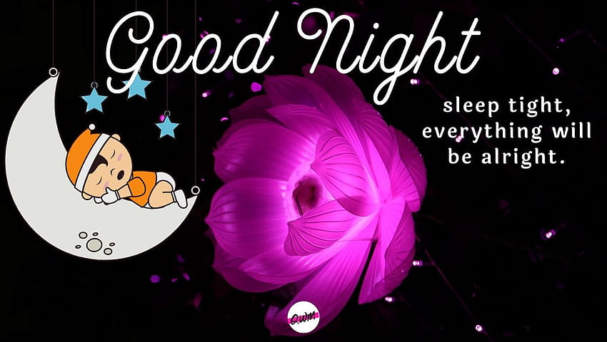 Good Night With Flowers, sleep well HD wallpaper