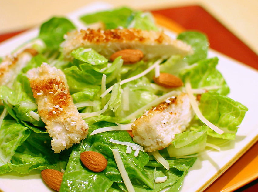 Cooking Light Shrimp Caesar Salad HD wallpaper