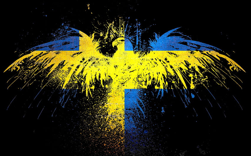 스웨덴 국기 환상적인 스웨덴 국기, 멋진 스웨덴 HD 월페이퍼